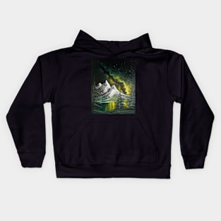 Yellow Green Milky Way Kids Hoodie